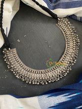 Silver Look Alike Choker Short Neckpiece-Ghungroo -S729